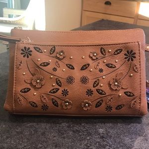 Crossbody Purse With Matching Wallet - Cognac